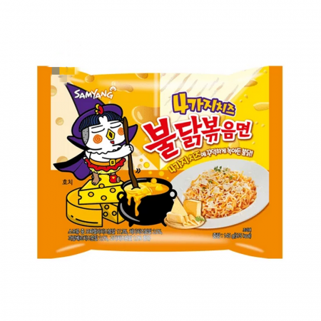 Samyang Бульдак Квадро Чиз (пакет), 140 гр